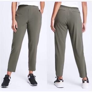 Athleta Pants Womens 16 Tall Green Brooklyn Ankle Pull On Commute Casual Work